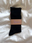 Ruffle Socks Long Black