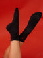 Ruffle Socks Long Black