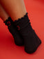 Ruffle Socks Long Black